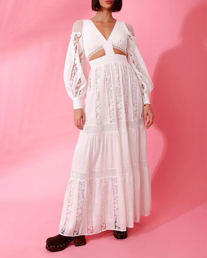 Dresses and Jumpsuits Women Patbo Long Cut Out Dress Off White