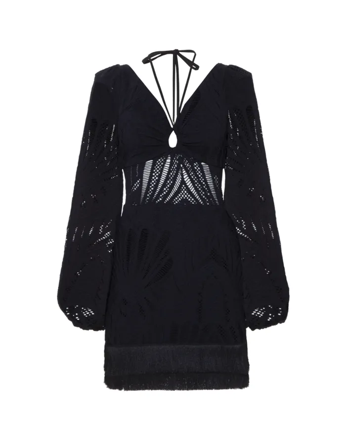 Dresses and Jumpsuits Women Patbo Long Sleeve Lace Mini Dress Black