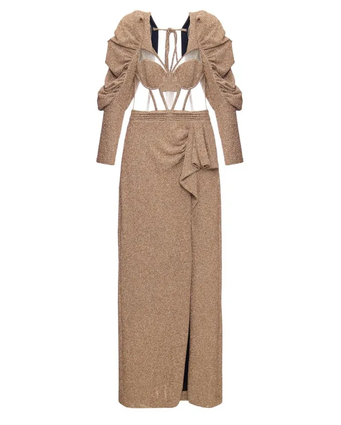 Dresses and Jumpsuits Women Patbo Lurex Bustier Maxi Dress Gold