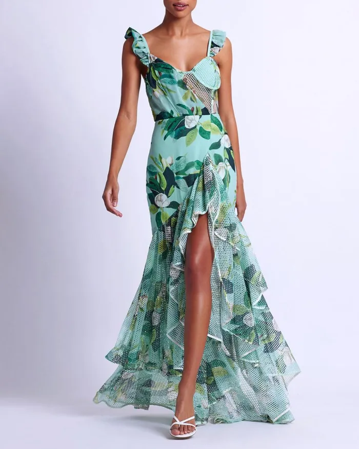 Dresses and Jumpsuits Women Patbo Magnolia Bustier Maxi Dress Green Multi