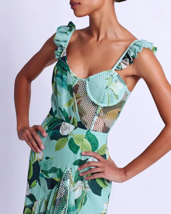 Dresses and Jumpsuits Women Patbo Magnolia Bustier Maxi Dress Green Multi