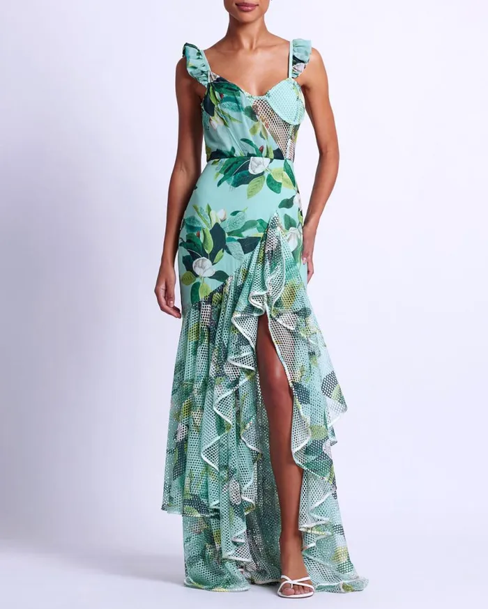 Dresses and Jumpsuits Women Patbo Magnolia Bustier Maxi Dress Green Multi