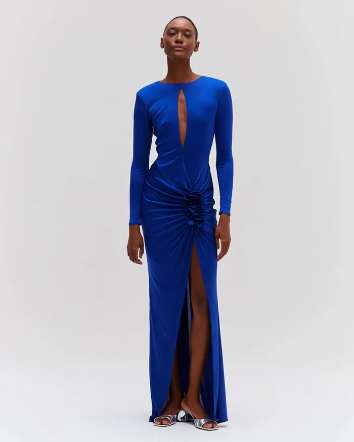 Dresses and Jumpsuits Women Patbo Metallic Jersey Keyhole Maxi Dress Sapphire
