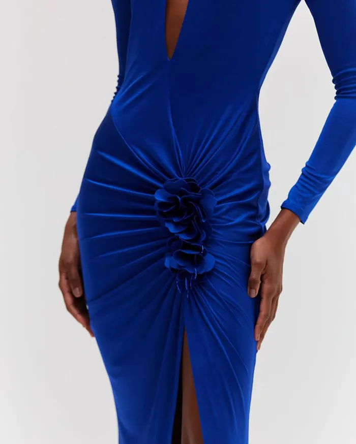 Dresses and Jumpsuits Women Patbo Metallic Jersey Keyhole Maxi Dress Sapphire