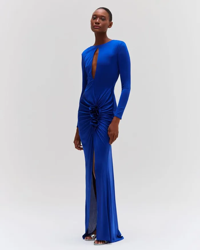 Dresses and Jumpsuits Women Patbo Metallic Jersey Keyhole Maxi Dress Sapphire