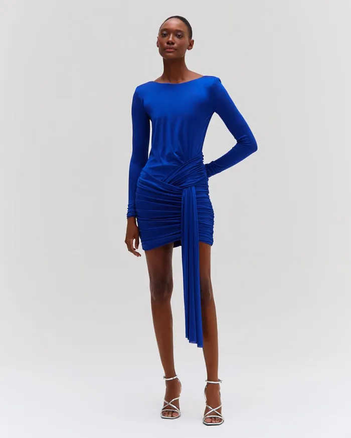 Dresses and Jumpsuits Women Patbo Metallic Jersey Long Sleeve Mini Dress Sapphire Dresses and Jumpsuits Women Patbo Metallic Jersey Long Sleeve Mini Dress Sapphire
