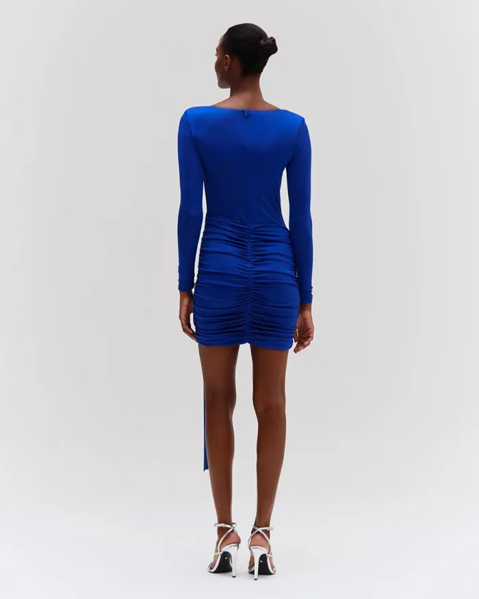 Dresses and Jumpsuits Women Patbo Metallic Jersey Long Sleeve Mini Dress Sapphire