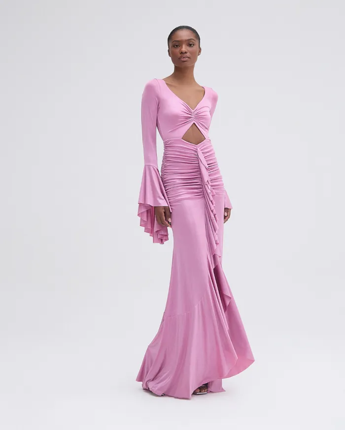 Dresses and Jumpsuits Women Patbo Metallic Jersey Ruched Maxi Dress Lilac