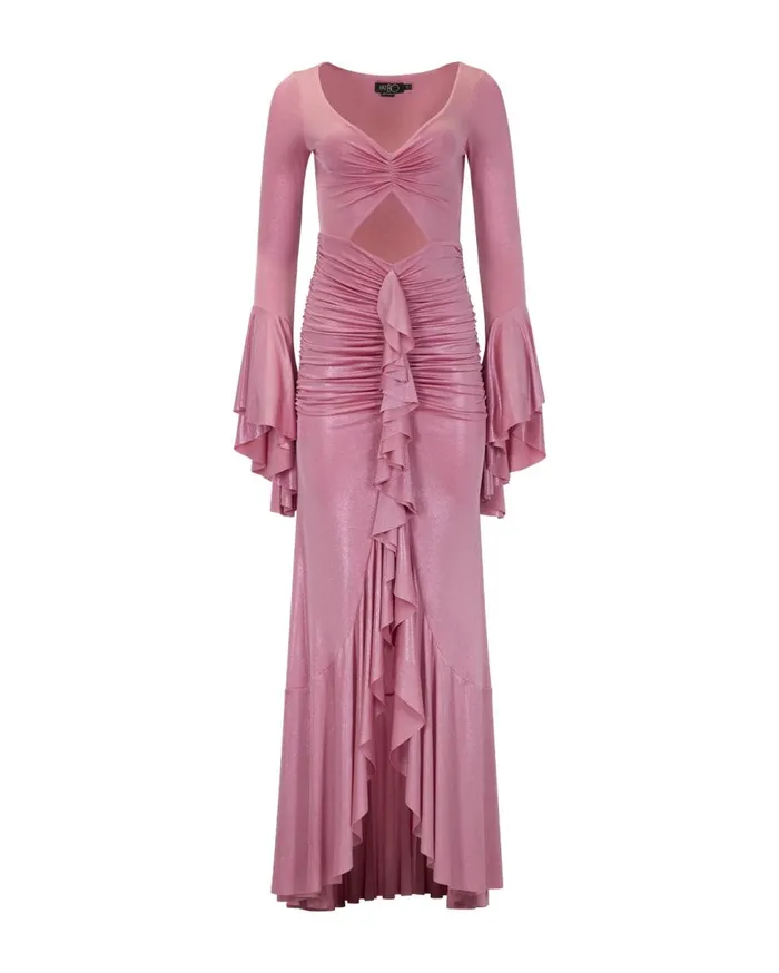 Dresses and Jumpsuits Women Patbo Metallic Jersey Ruched Maxi Dress Lilac