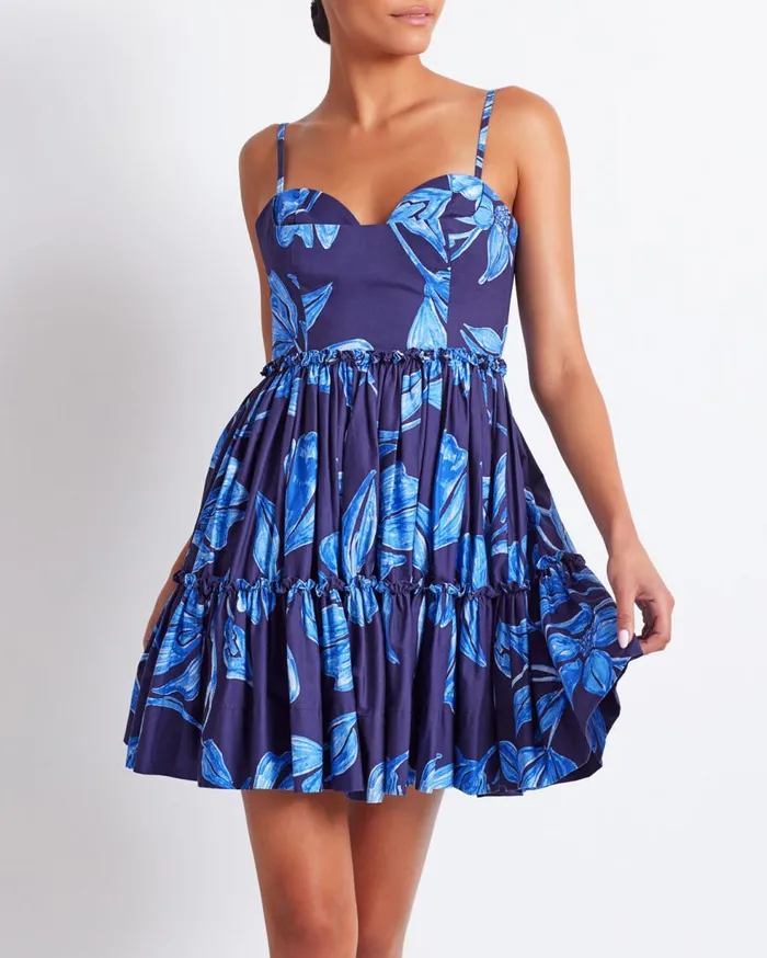 Dresses and Jumpsuits Women Patbo Nightflower Cotton Mini Dress Indigo