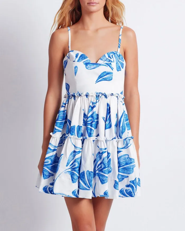 Dresses and Jumpsuits Women Patbo Nightflower Cotton Mini Dress White