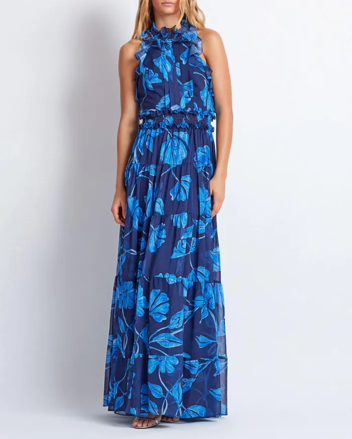 Dresses and Jumpsuits Women Patbo Nightflower Open Back Maxi Dress Indigo