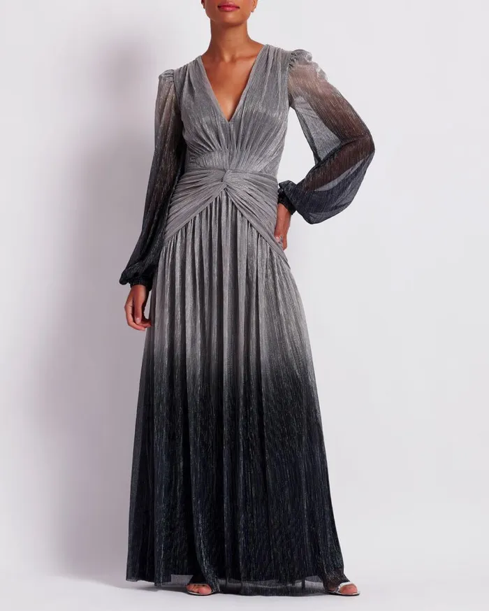 Dresses and Jumpsuits Women Patbo Ombre Lurex Plunge Gown Silver