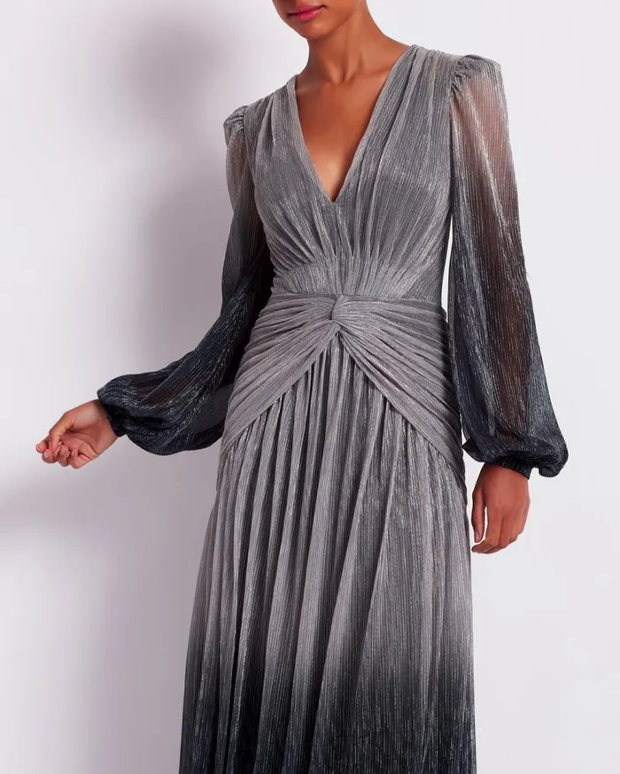 Dresses and Jumpsuits Women Patbo Ombre Lurex Plunge Gown Silver