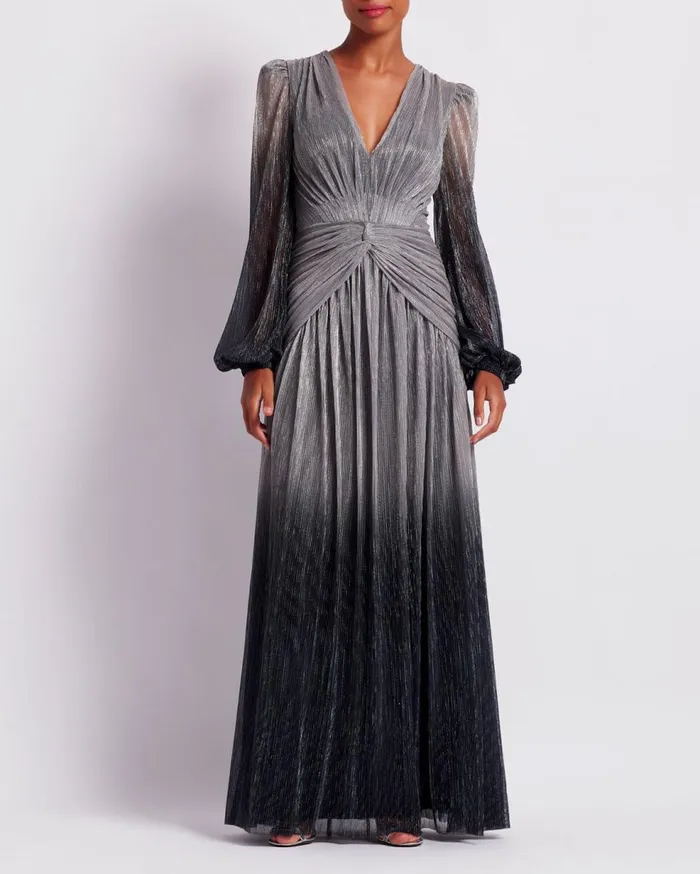 Dresses and Jumpsuits Women Patbo Ombre Lurex Plunge Gown Silver