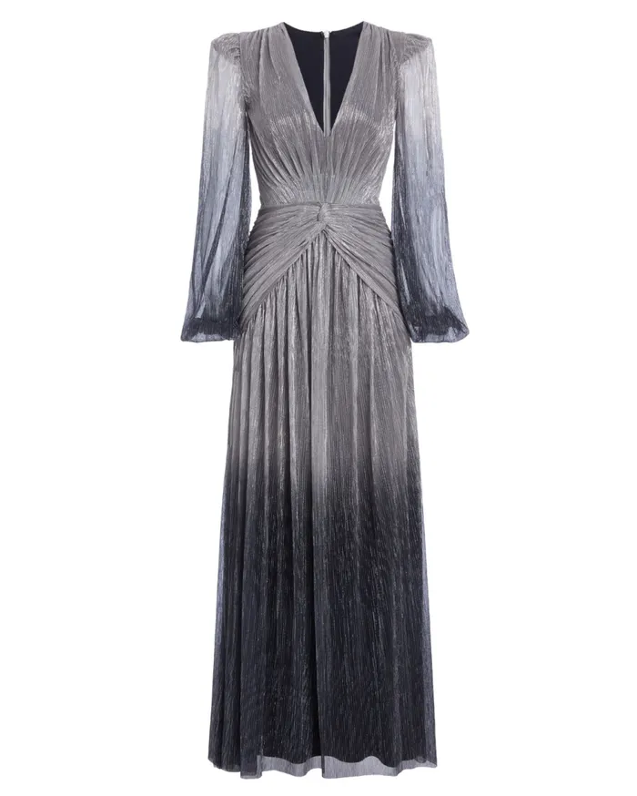 Dresses and Jumpsuits Women Patbo Ombre Lurex Plunge Gown Silver