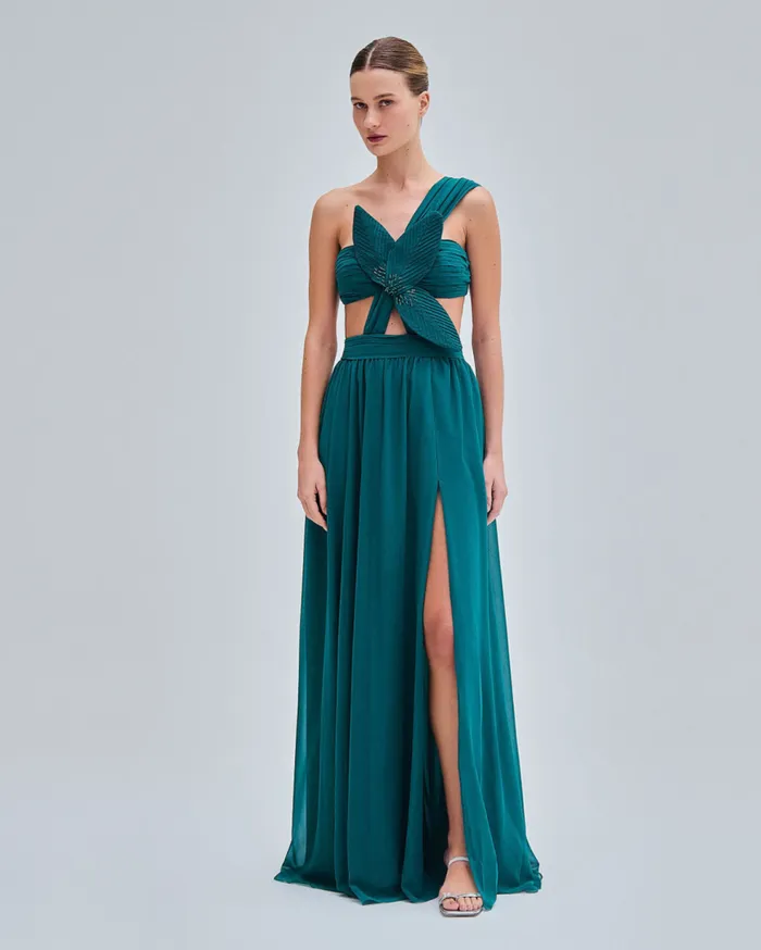 Dresses and Jumpsuits Women Patbo One Shoulder Cutout Flower Gown Galapagos