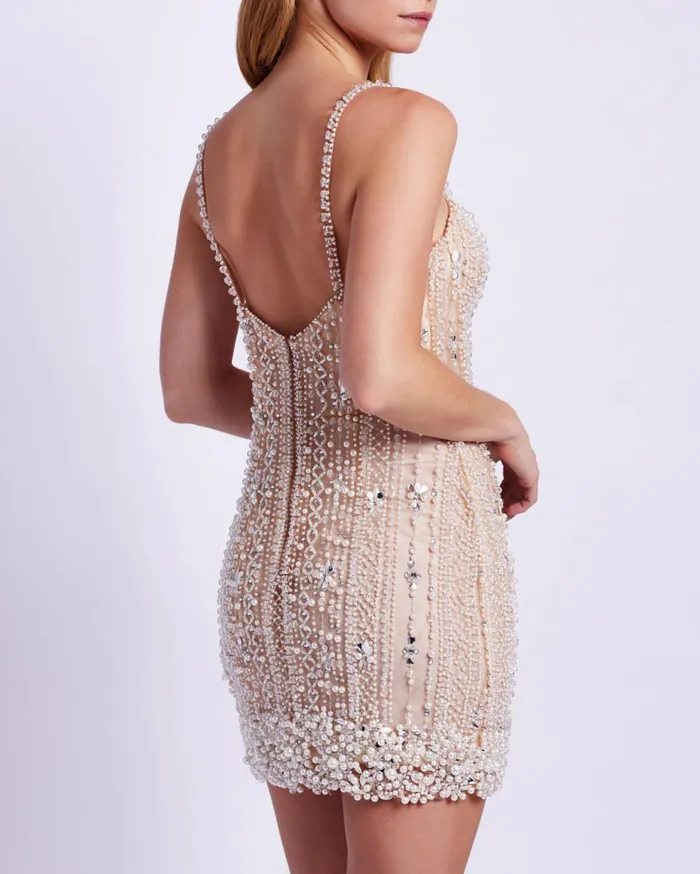 Dresses and Jumpsuits Women Patbo PearlBeaded Cocktail Dress Ivory