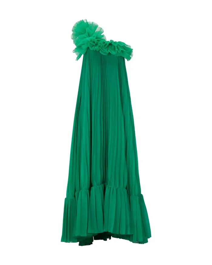 Dresses and Jumpsuits Women Patbo Pleated One Shoulder Gown Verde