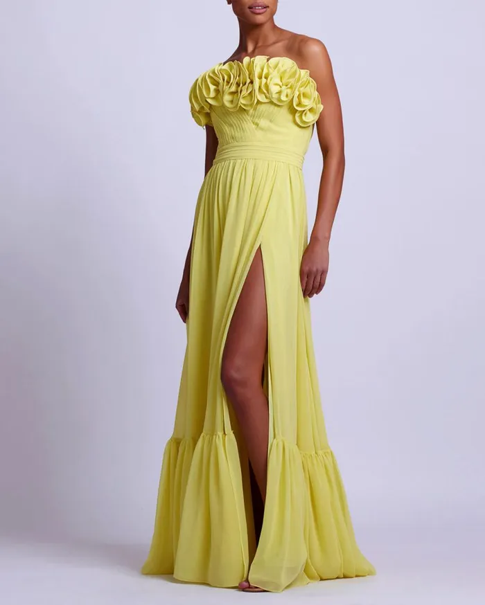 Dresses and Jumpsuits Women Patbo Pleated Strapless Maxi Dress Lemon