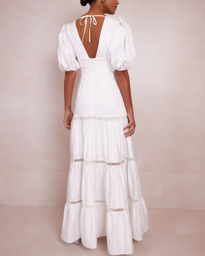 Dresses and Jumpsuits Women Patbo Plunge Sleeve Long Dress Off White