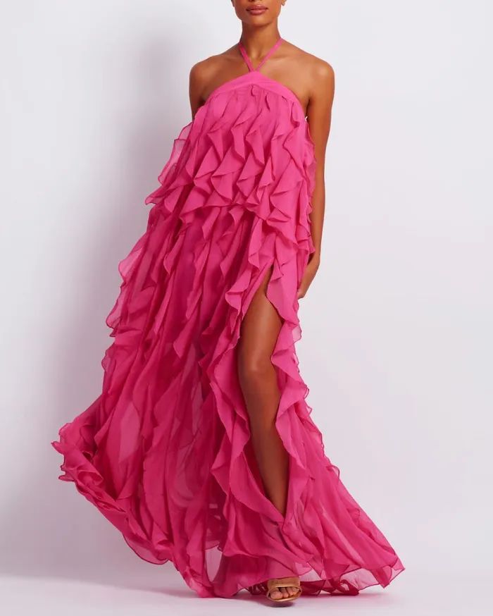 Dresses and Jumpsuits Women Patbo Ruffle Halterneck Maxi Dress Malibu