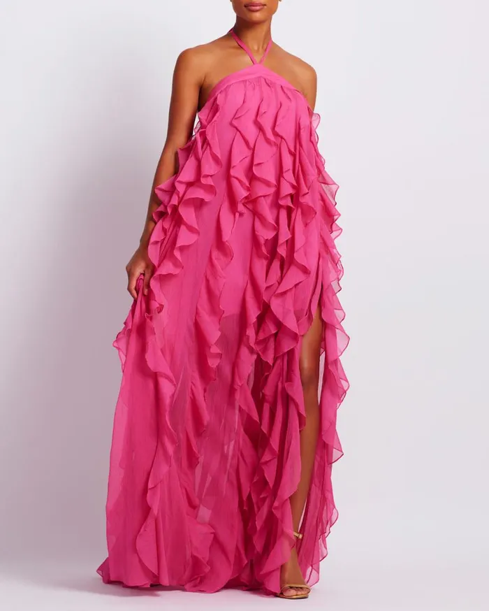 Dresses and Jumpsuits Women Patbo Ruffle Halterneck Maxi Dress Malibu
