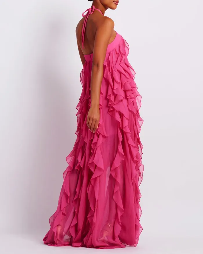Dresses and Jumpsuits Women Patbo Ruffle Halterneck Maxi Dress Malibu