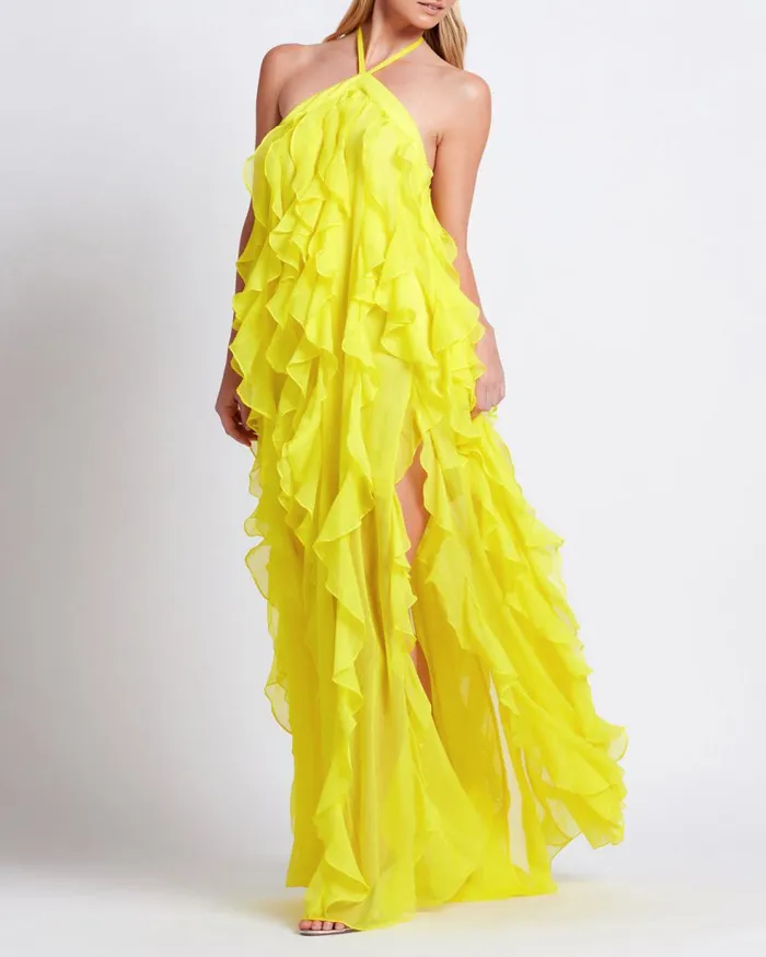 Dresses and Jumpsuits Women Patbo Ruffle Halterneck Maxi Dress Siciliano