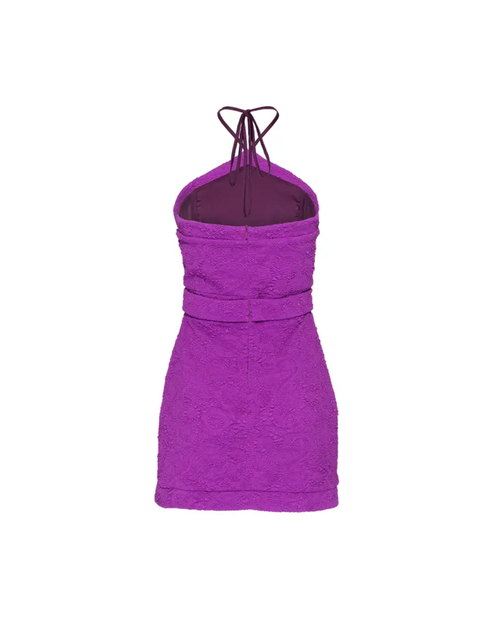Dresses and Jumpsuits Women Patbo Stretch Jacquard Beaded Mini Purple