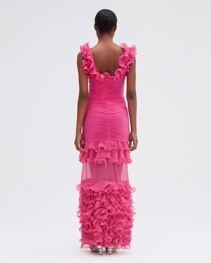 Dresses and Jumpsuits Women Patbo Stretch Tulle Maxi Dress Flamingo