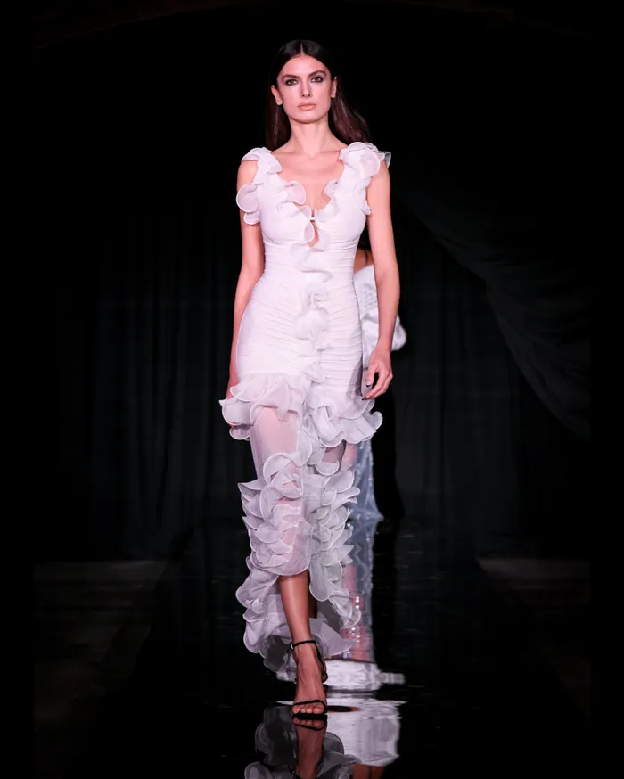 Dresses and Jumpsuits Women Patbo Stretch Tulle Maxi Dress White