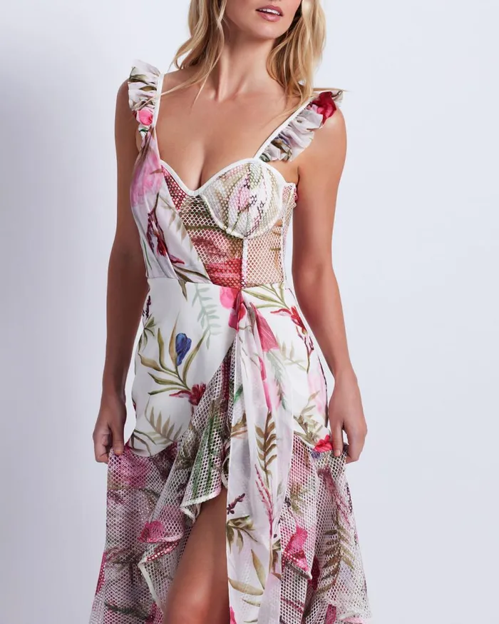 Dresses and Jumpsuits Women Patbo Viera Lace Bustier Maxi Dress White