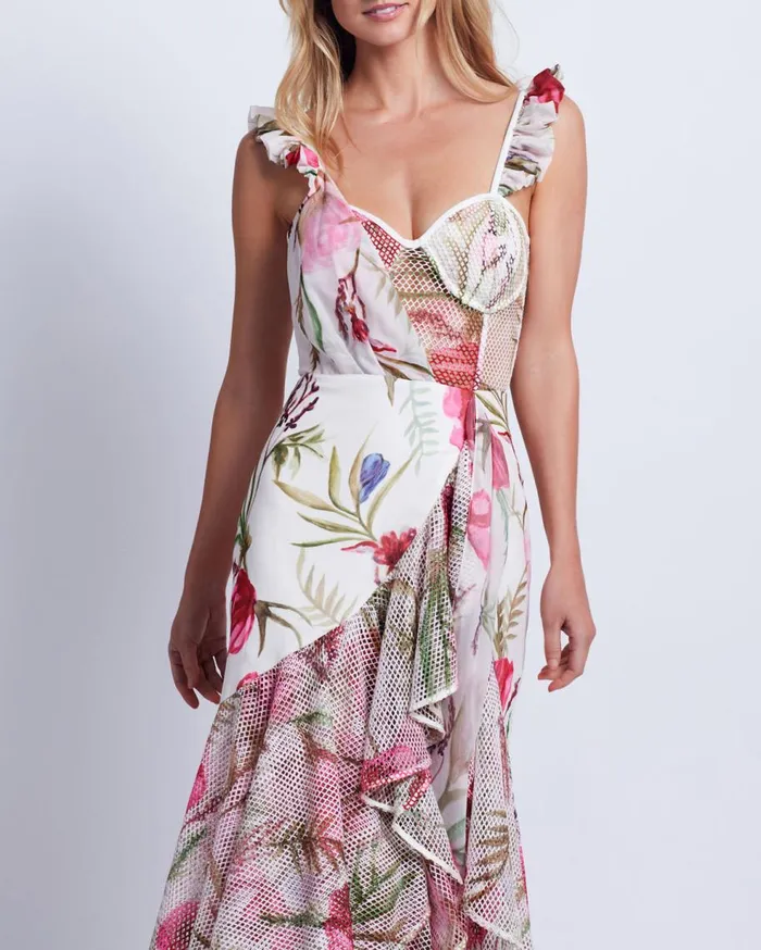 Dresses and Jumpsuits Women Patbo Viera Lace Bustier Maxi Dress White