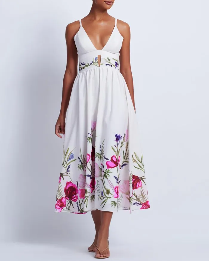 Dresses and Jumpsuits Women Patbo Viera VNeck Midi Dress White