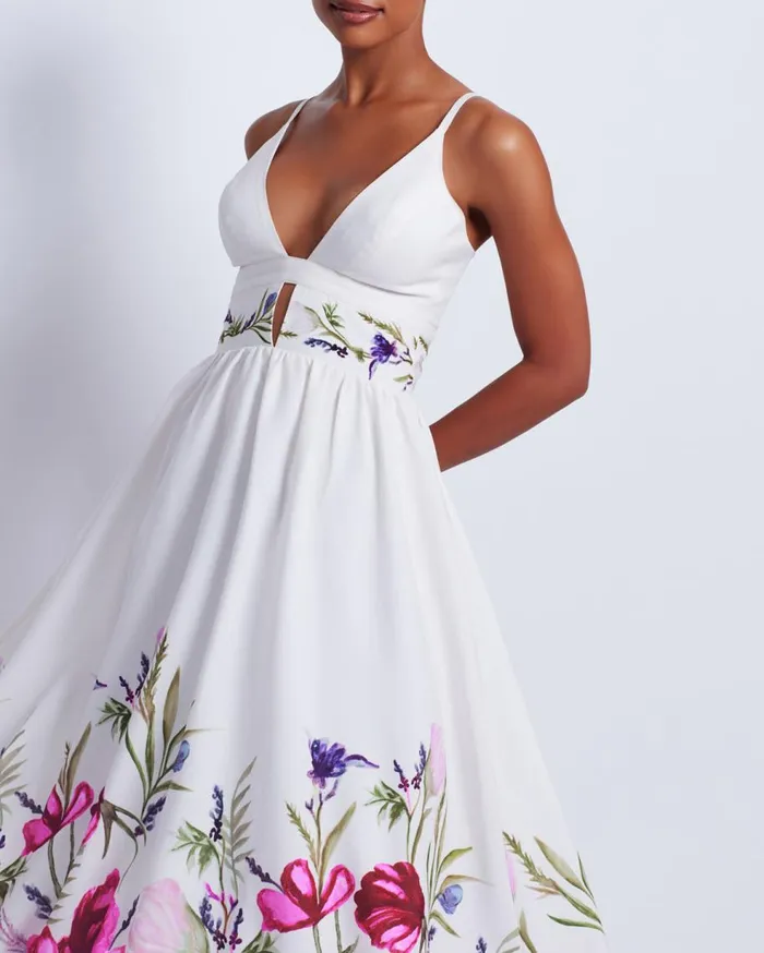 Dresses and Jumpsuits Women Patbo Viera VNeck Midi Dress White