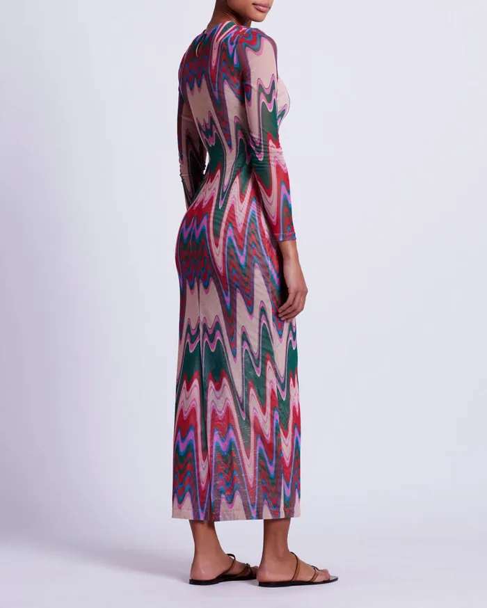 Dresses and Jumpsuits Women Patbo Wave Printed Tulle Maxi Dress Multi