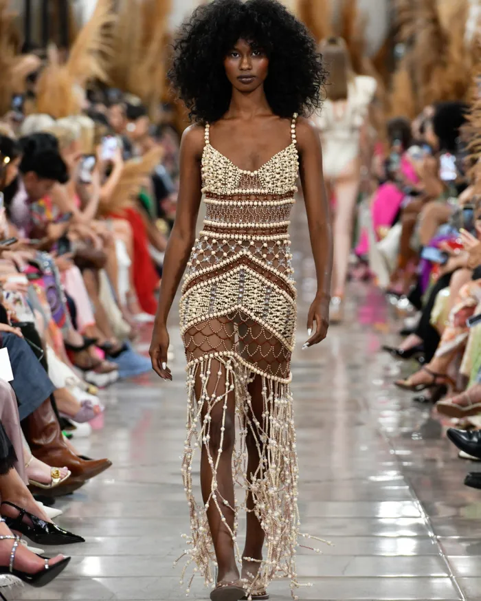 Dresses and Jumpsuits Women Patbo Wood And Crystal Beaded Gown Natural Dresses and Jumpsuits Women Patbo Wood And Crystal Beaded Gown Natural