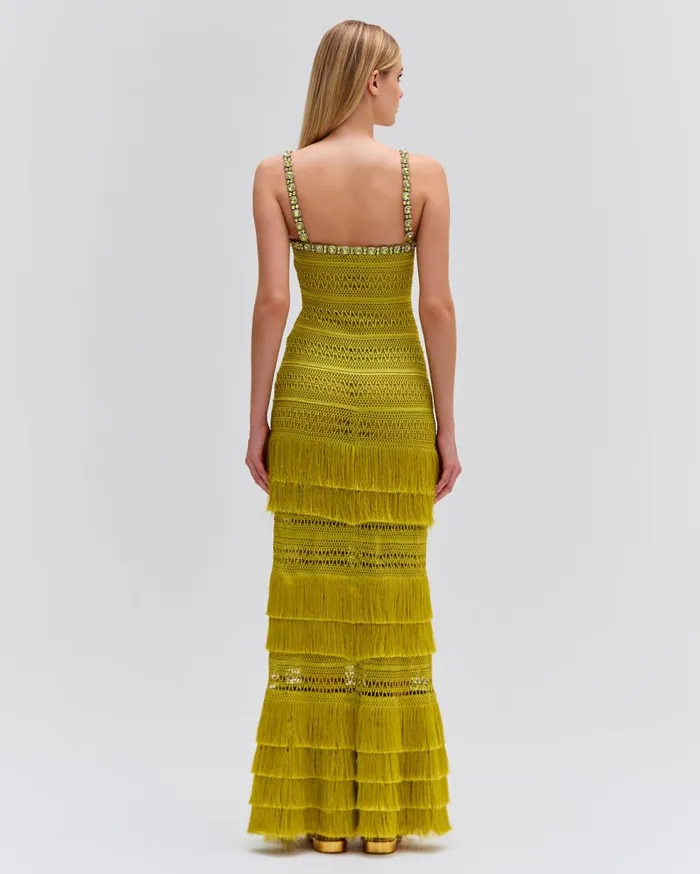 Dresses and Jumpsuits Women Patbo Woven Fringe Maxi Dress Absinthe