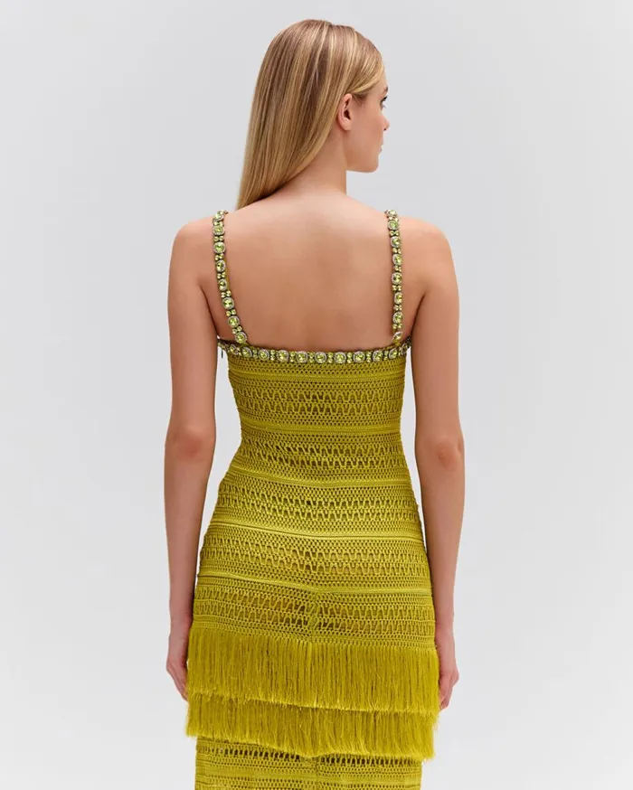 Dresses and Jumpsuits Women Patbo Woven Fringe Maxi Dress Absinthe