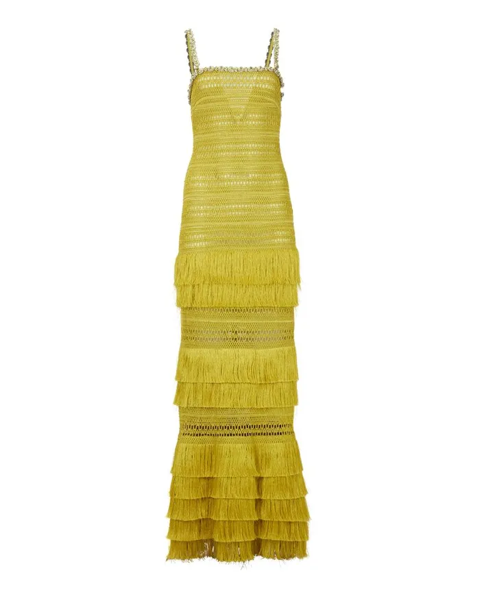 Dresses and Jumpsuits Women Patbo Woven Fringe Maxi Dress Absinthe