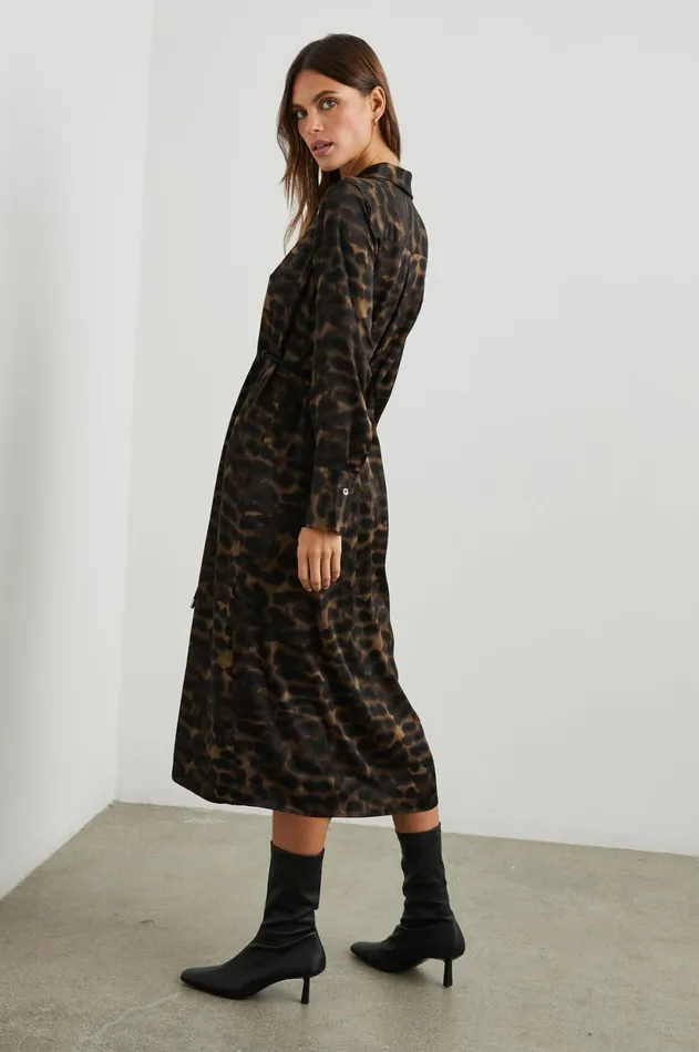 Dresses and Rompers Women Rails Anina Dress Umber Leopard