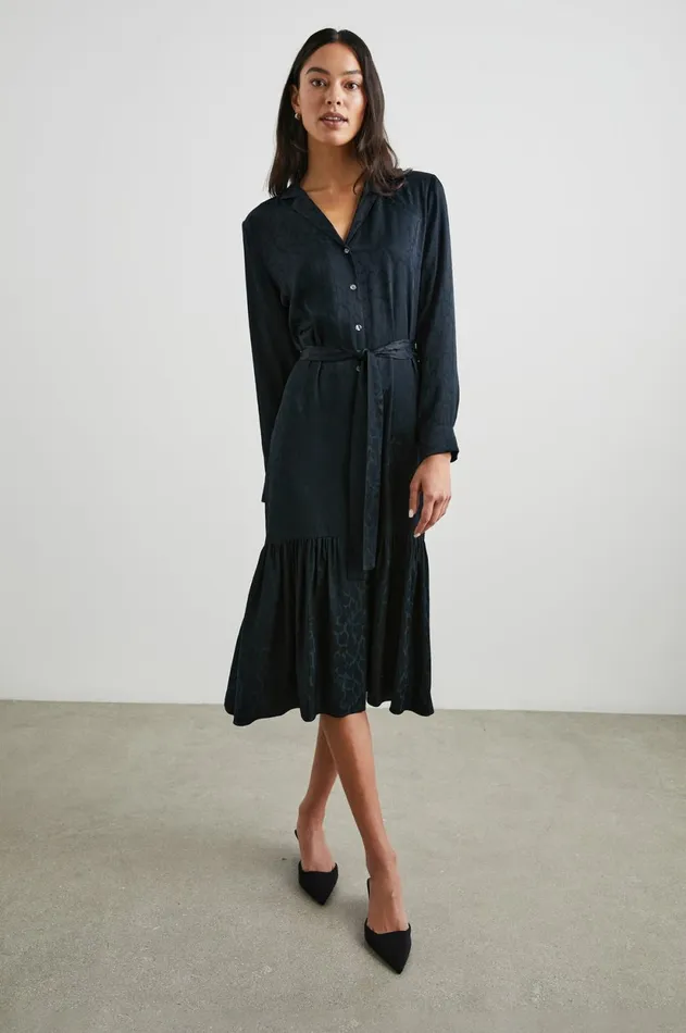 Dresses and Rompers Women Rails Beatrice Dress Onyx Leopard