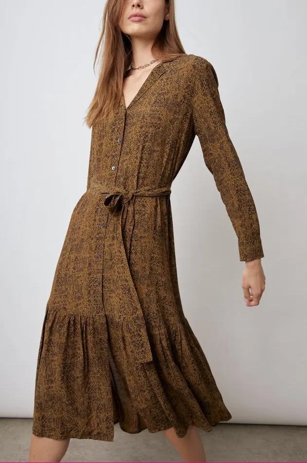 Dresses and Rompers Women Rails Beatrice Dress Sepia Python