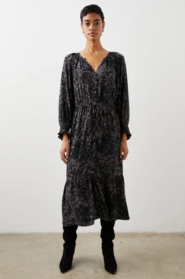 Dresses and Rompers Women Rails Cece Dress Charcoal Tortoise