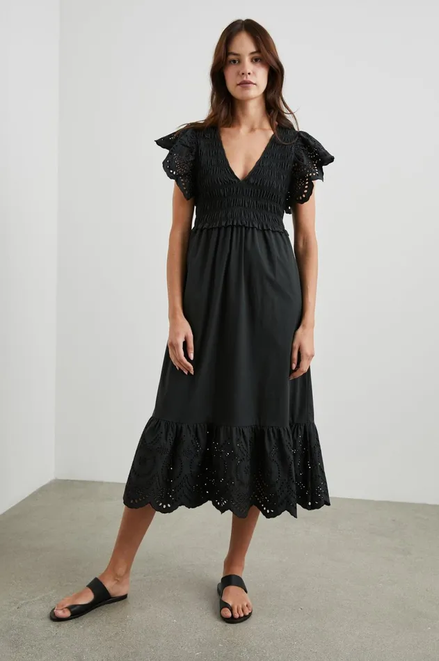 Dresses and Rompers Women Rails Clementine Dress Black Eyelet