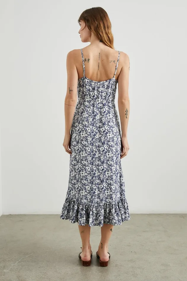 Dresses and Rompers Women Rails Frida Dress Navy White Texture Floral