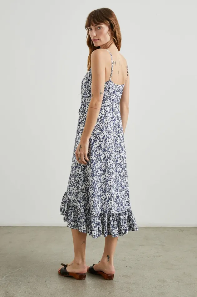 Dresses and Rompers Women Rails Frida Dress Navy White Texture Floral