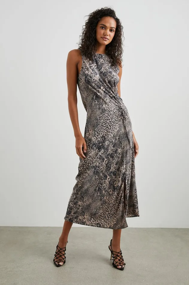 Dresses and Rompers Women Rails Gabriella Dress Taupe Mixed Animal