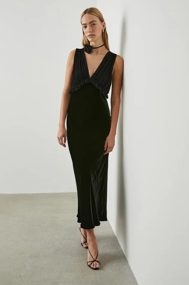 Dresses and Rompers Women Rails Gilda Dress Black Velvet
